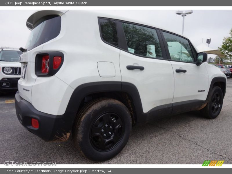 Alpine White / Black 2015 Jeep Renegade Sport
