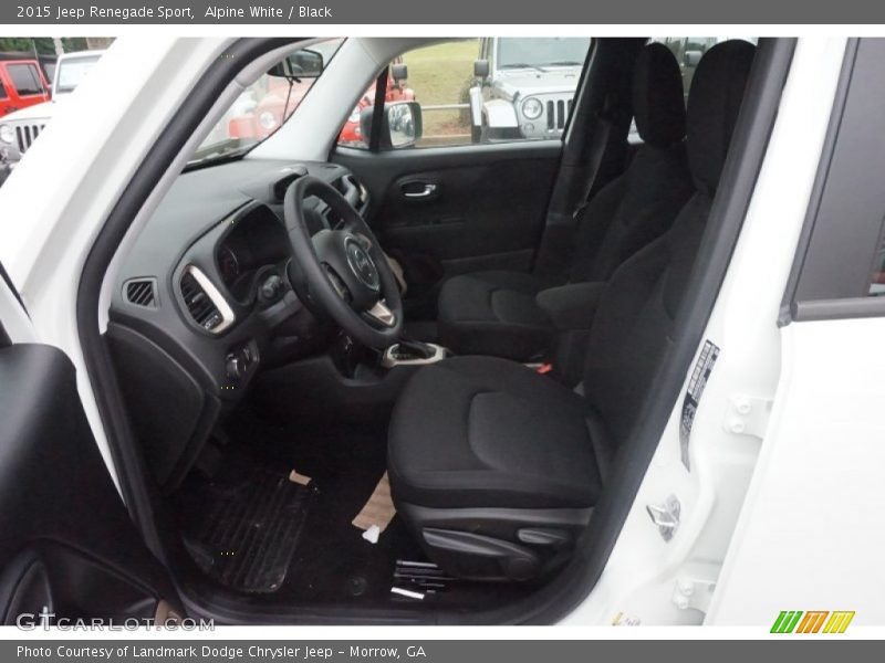 Alpine White / Black 2015 Jeep Renegade Sport