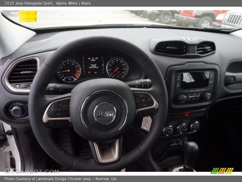 Alpine White / Black 2015 Jeep Renegade Sport