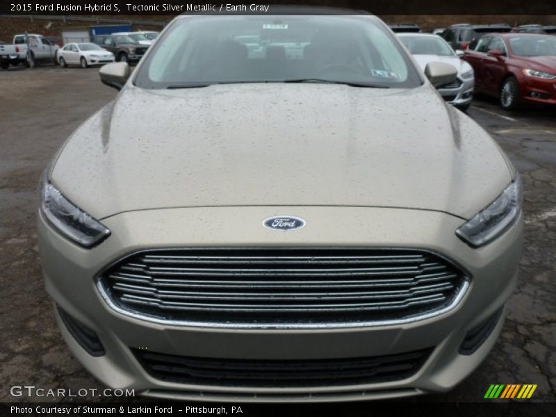 Tectonic Silver Metallic / Earth Gray 2015 Ford Fusion Hybrid S