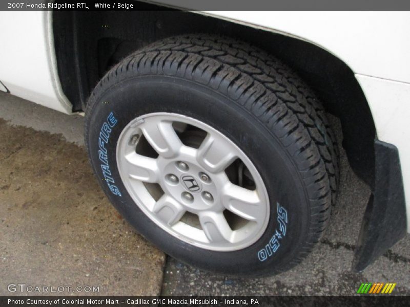 White / Beige 2007 Honda Ridgeline RTL