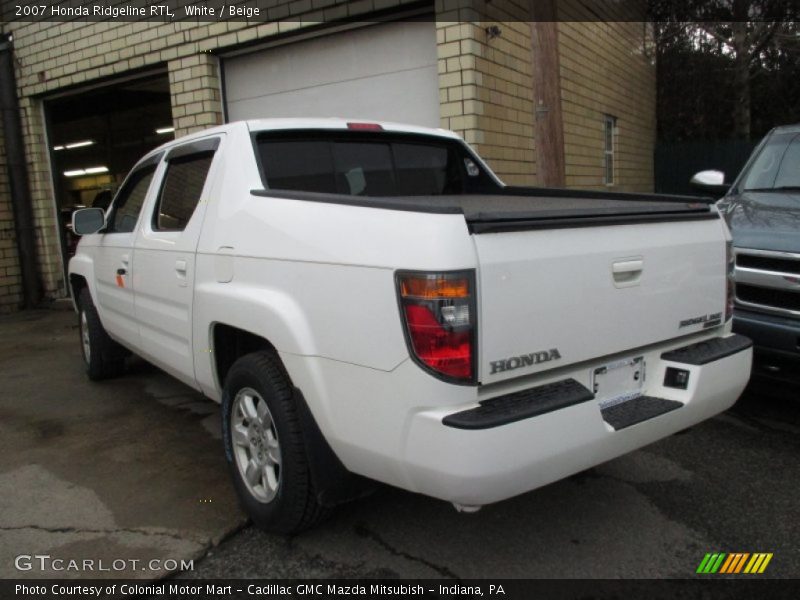 White / Beige 2007 Honda Ridgeline RTL