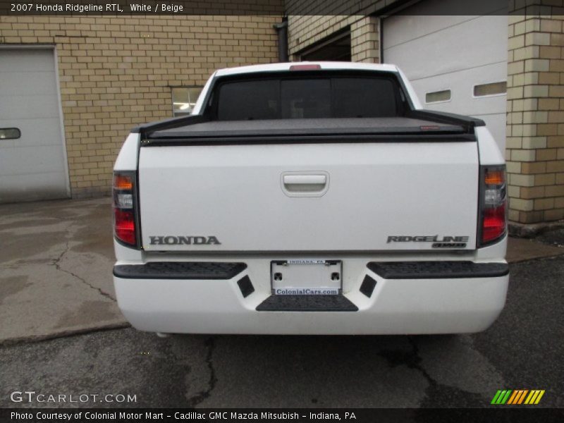 White / Beige 2007 Honda Ridgeline RTL