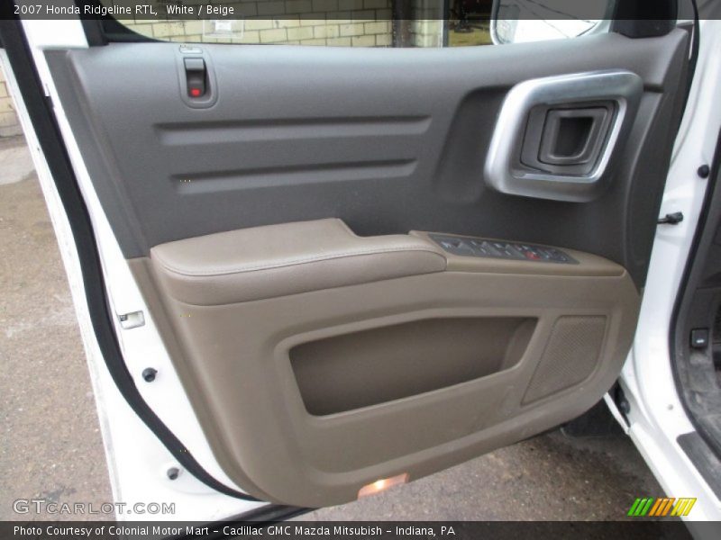White / Beige 2007 Honda Ridgeline RTL