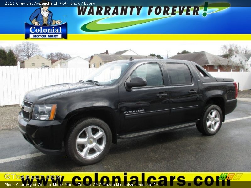 Black / Ebony 2012 Chevrolet Avalanche LT 4x4