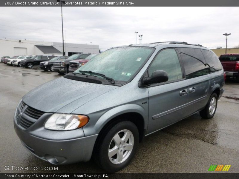 Silver Steel Metallic / Medium Slate Gray 2007 Dodge Grand Caravan SXT