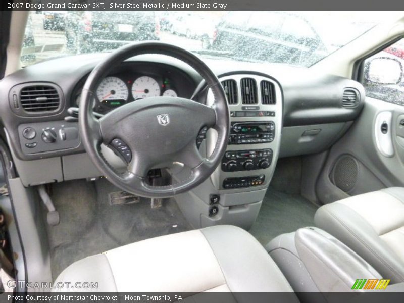 Silver Steel Metallic / Medium Slate Gray 2007 Dodge Grand Caravan SXT
