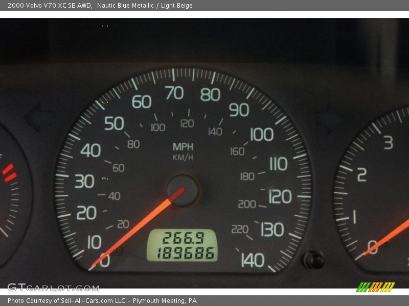 Nautic Blue Metallic / Light Beige 2000 Volvo V70 XC SE AWD