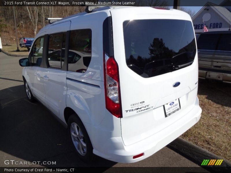 Frozen White / Medium Stone Leather 2015 Ford Transit Connect XLT Wagon