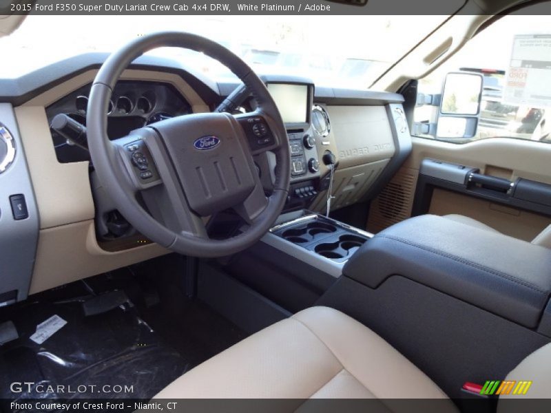 White Platinum / Adobe 2015 Ford F350 Super Duty Lariat Crew Cab 4x4 DRW