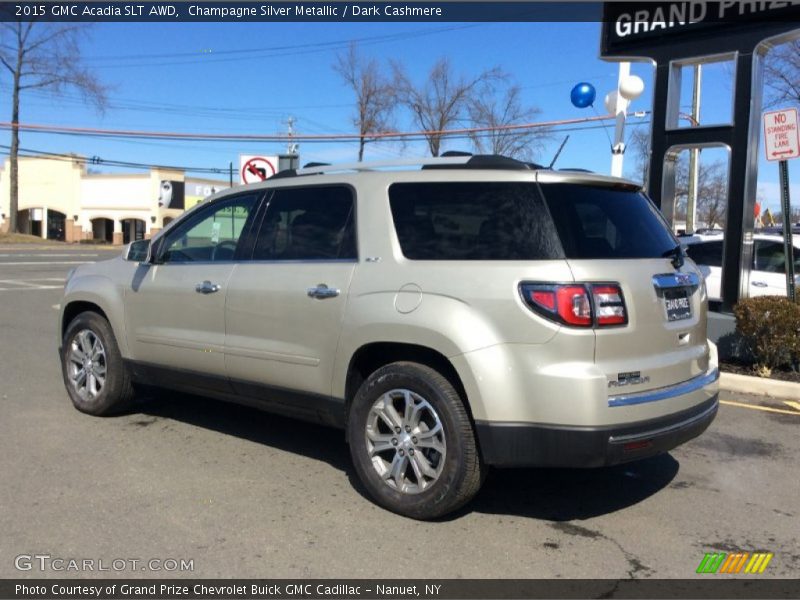 Champagne Silver Metallic / Dark Cashmere 2015 GMC Acadia SLT AWD