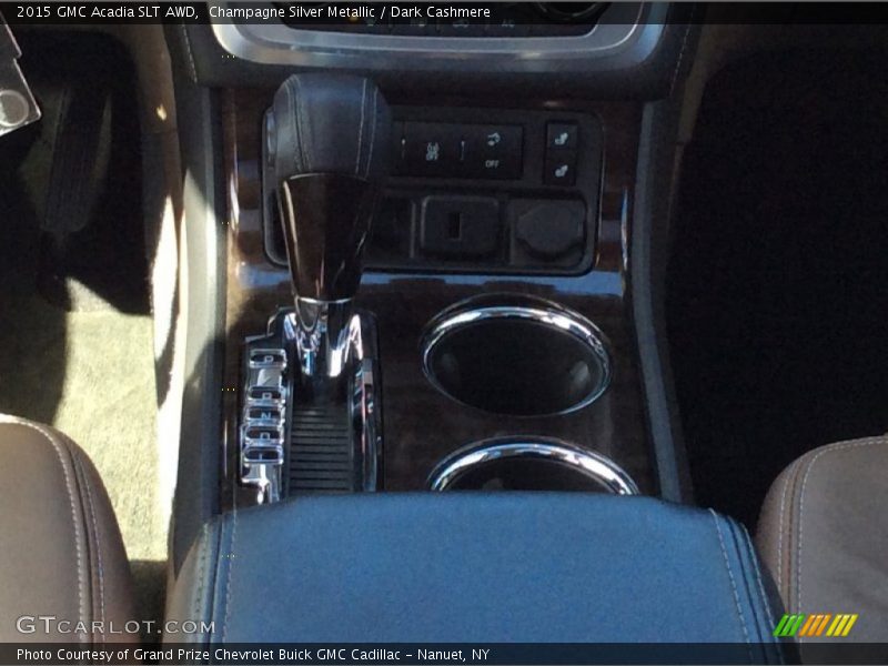 Champagne Silver Metallic / Dark Cashmere 2015 GMC Acadia SLT AWD