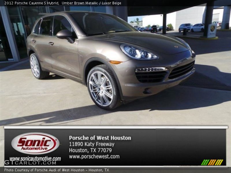 Umber Brown Metallic / Luxor Beige 2012 Porsche Cayenne S Hybrid