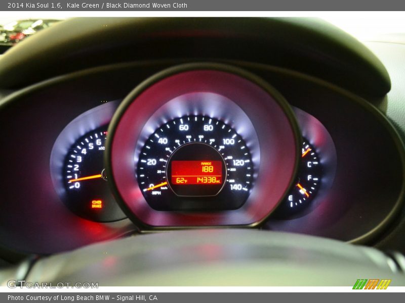 Kale Green / Black Diamond Woven Cloth 2014 Kia Soul 1.6