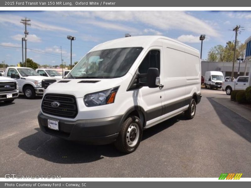 Oxford White / Pewter 2015 Ford Transit Van 150 MR Long