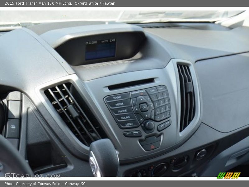 Oxford White / Pewter 2015 Ford Transit Van 150 MR Long
