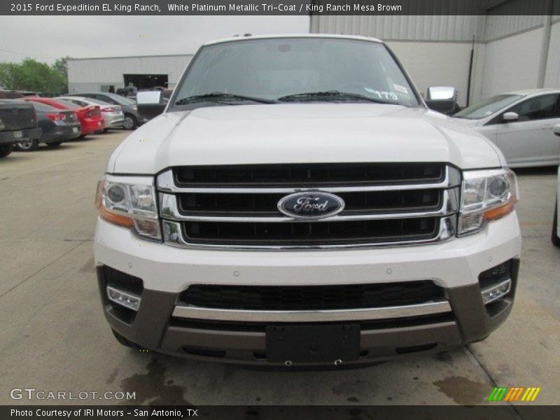 White Platinum Metallic Tri-Coat / King Ranch Mesa Brown 2015 Ford Expedition EL King Ranch