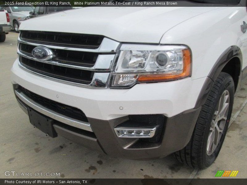 White Platinum Metallic Tri-Coat / King Ranch Mesa Brown 2015 Ford Expedition EL King Ranch