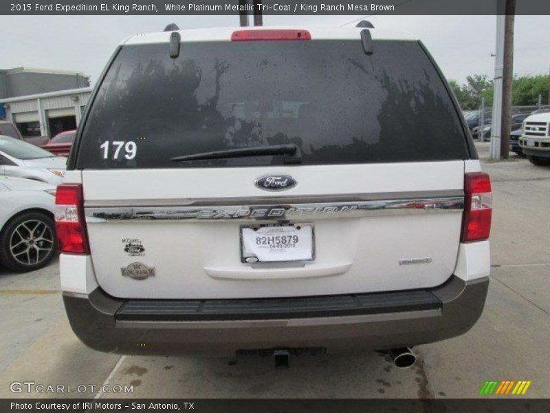 White Platinum Metallic Tri-Coat / King Ranch Mesa Brown 2015 Ford Expedition EL King Ranch