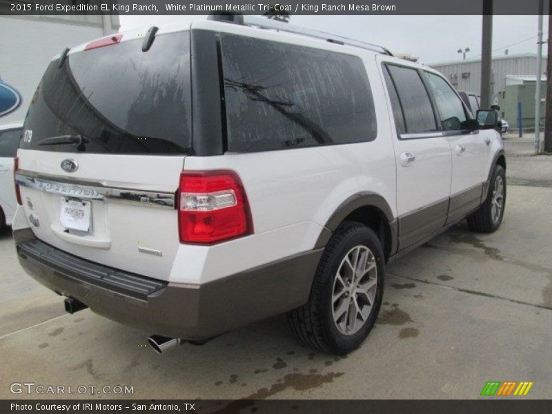 White Platinum Metallic Tri-Coat / King Ranch Mesa Brown 2015 Ford Expedition EL King Ranch