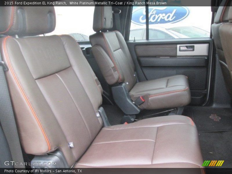 White Platinum Metallic Tri-Coat / King Ranch Mesa Brown 2015 Ford Expedition EL King Ranch