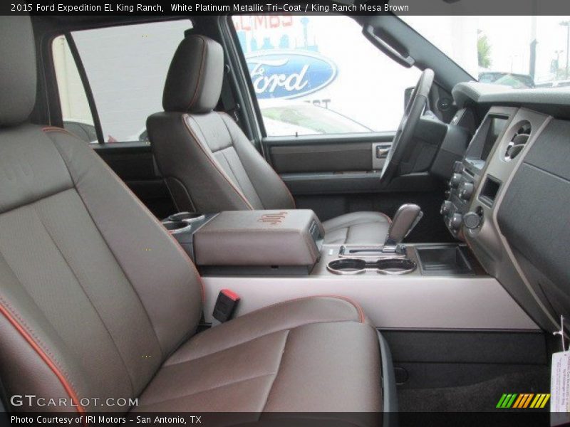 White Platinum Metallic Tri-Coat / King Ranch Mesa Brown 2015 Ford Expedition EL King Ranch