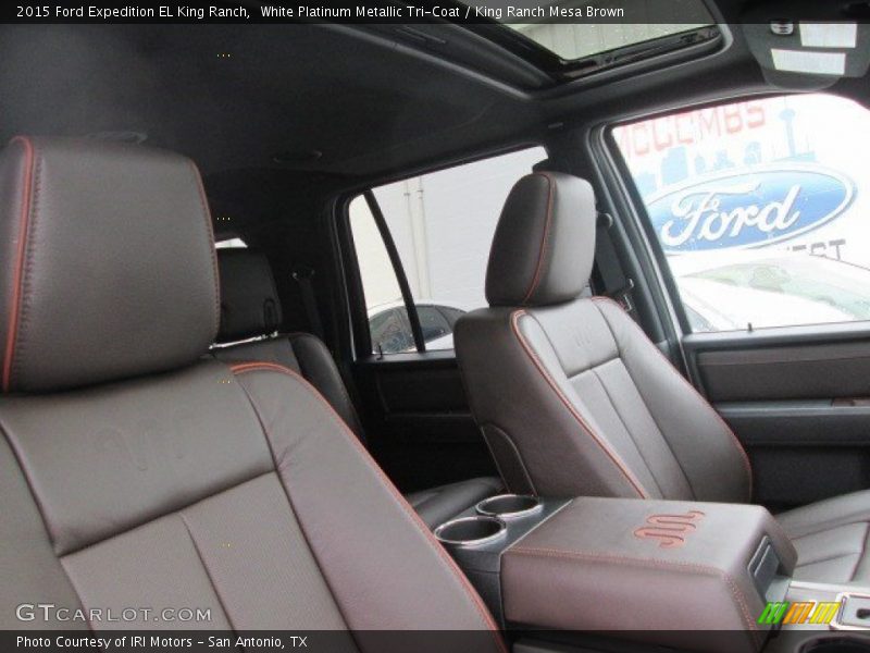 White Platinum Metallic Tri-Coat / King Ranch Mesa Brown 2015 Ford Expedition EL King Ranch