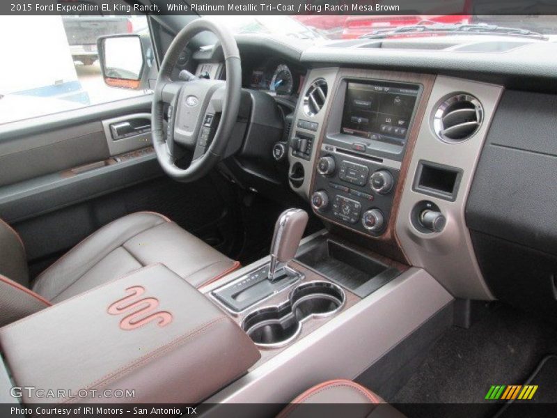 White Platinum Metallic Tri-Coat / King Ranch Mesa Brown 2015 Ford Expedition EL King Ranch