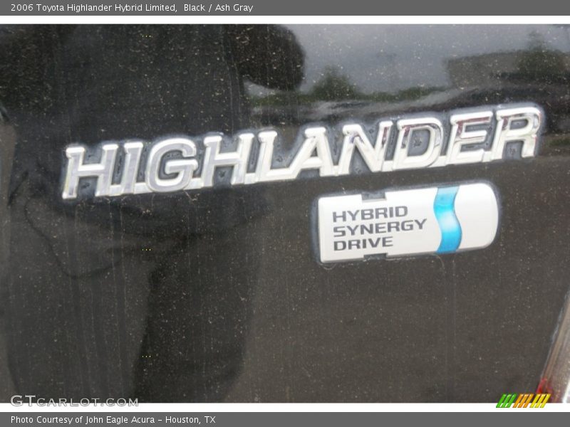 Black / Ash Gray 2006 Toyota Highlander Hybrid Limited