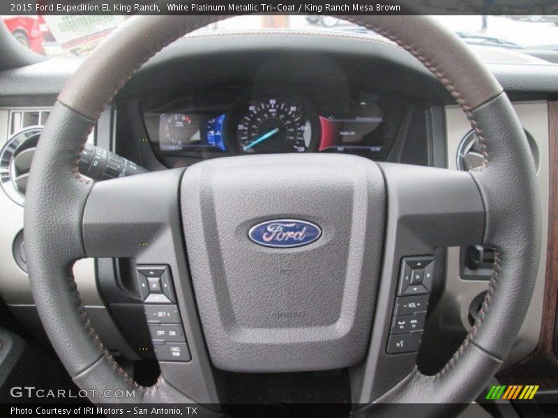 White Platinum Metallic Tri-Coat / King Ranch Mesa Brown 2015 Ford Expedition EL King Ranch