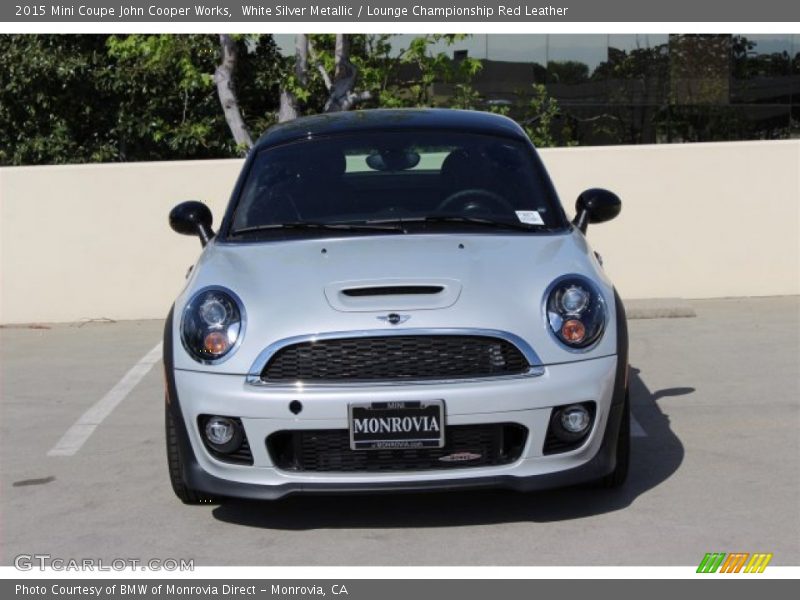 White Silver Metallic / Lounge Championship Red Leather 2015 Mini Coupe John Cooper Works
