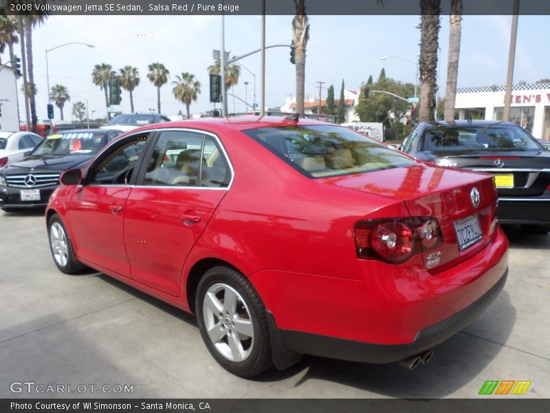 Salsa Red / Pure Beige 2008 Volkswagen Jetta SE Sedan