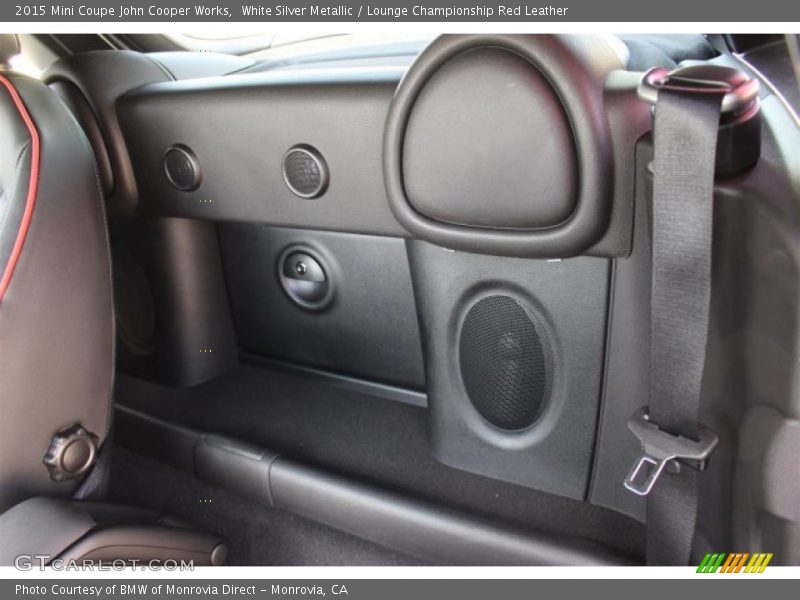 White Silver Metallic / Lounge Championship Red Leather 2015 Mini Coupe John Cooper Works
