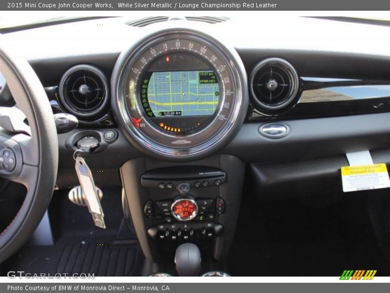 White Silver Metallic / Lounge Championship Red Leather 2015 Mini Coupe John Cooper Works