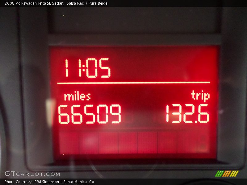 Salsa Red / Pure Beige 2008 Volkswagen Jetta SE Sedan