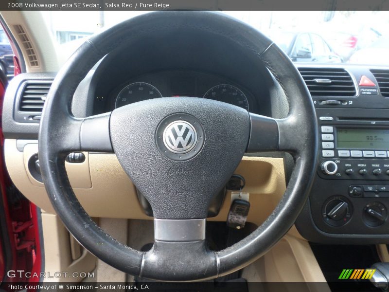 Salsa Red / Pure Beige 2008 Volkswagen Jetta SE Sedan
