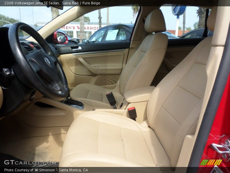 Salsa Red / Pure Beige 2008 Volkswagen Jetta SE Sedan