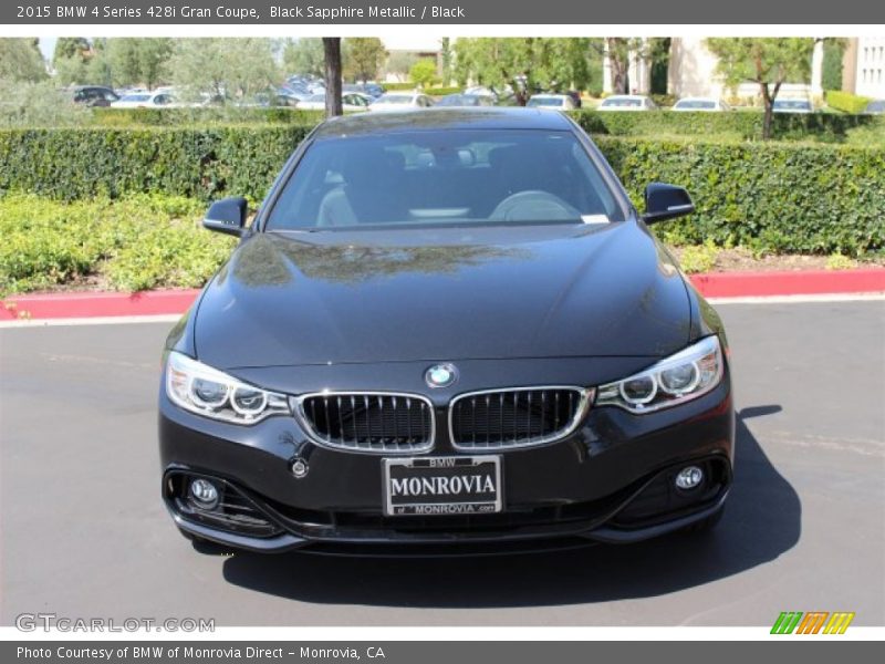 Black Sapphire Metallic / Black 2015 BMW 4 Series 428i Gran Coupe