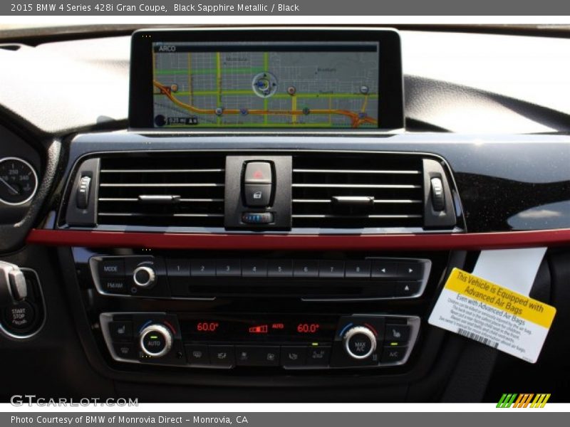 Black Sapphire Metallic / Black 2015 BMW 4 Series 428i Gran Coupe