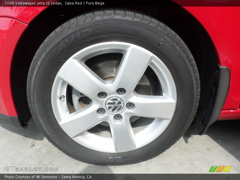 Salsa Red / Pure Beige 2008 Volkswagen Jetta SE Sedan