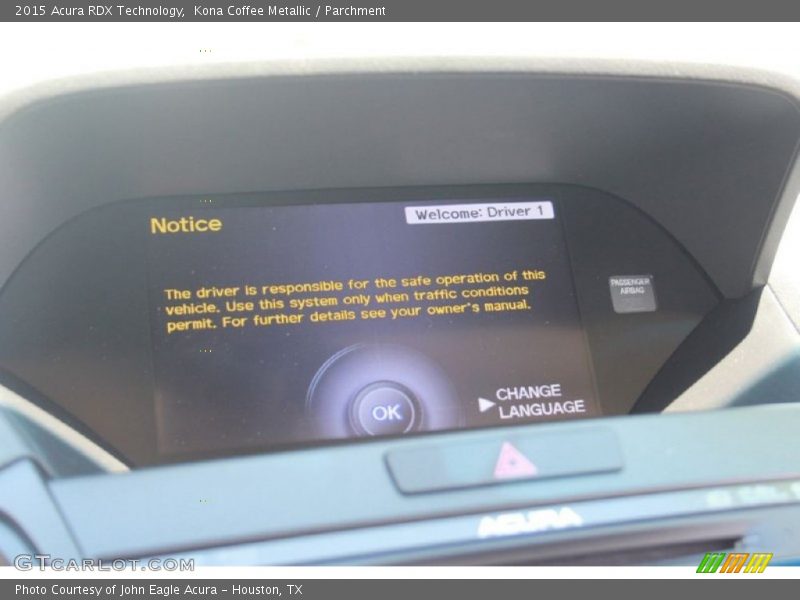 Kona Coffee Metallic / Parchment 2015 Acura RDX Technology