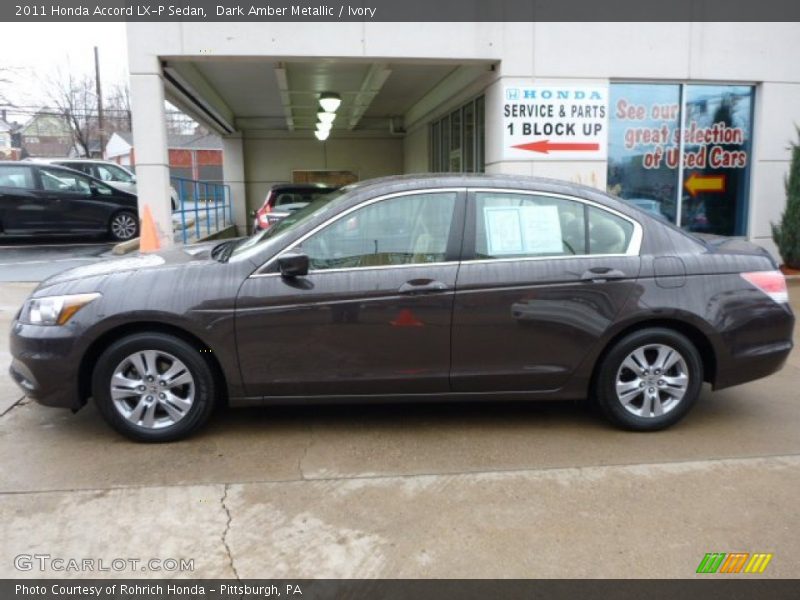Dark Amber Metallic / Ivory 2011 Honda Accord LX-P Sedan