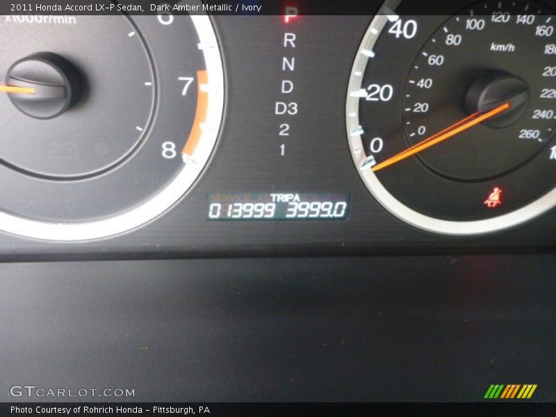 Dark Amber Metallic / Ivory 2011 Honda Accord LX-P Sedan
