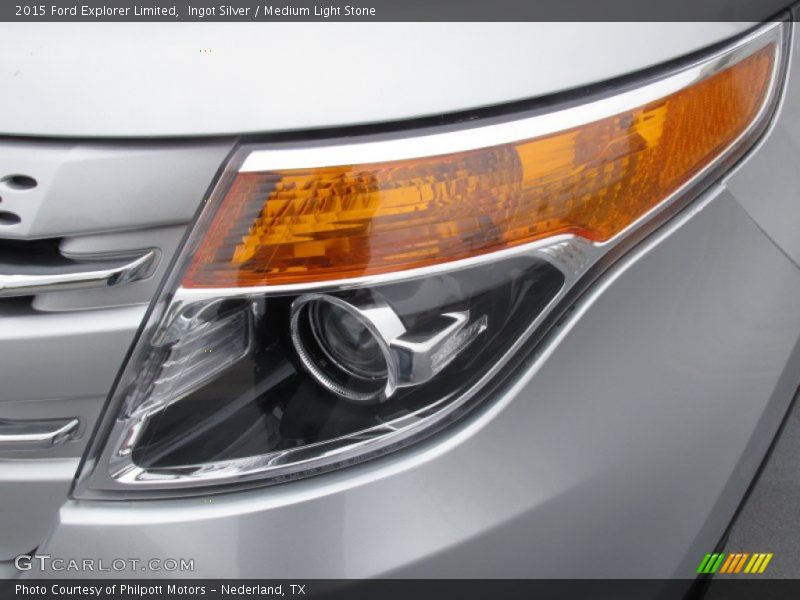 Ingot Silver / Medium Light Stone 2015 Ford Explorer Limited