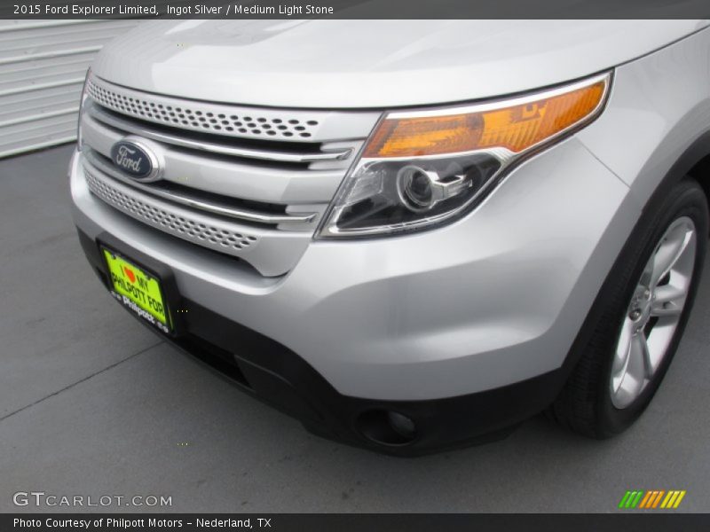 Ingot Silver / Medium Light Stone 2015 Ford Explorer Limited