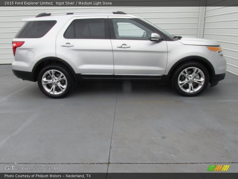 Ingot Silver / Medium Light Stone 2015 Ford Explorer Limited