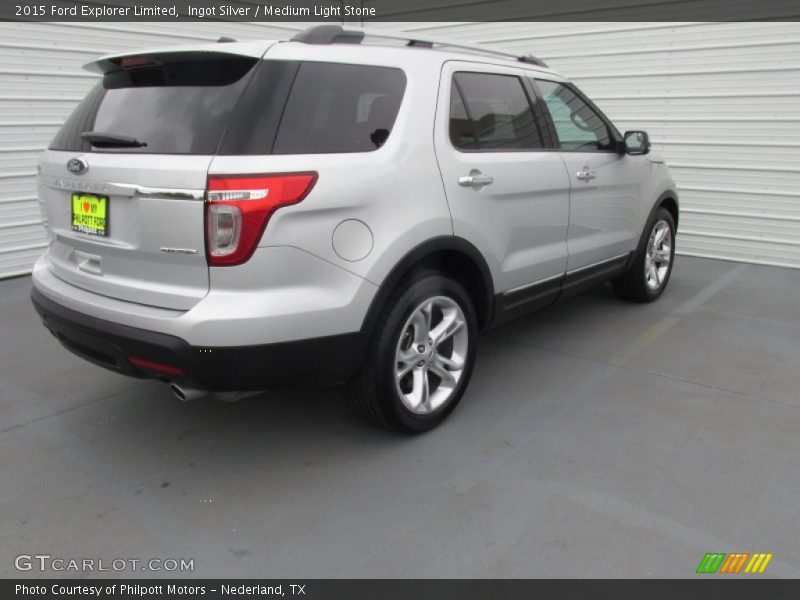 Ingot Silver / Medium Light Stone 2015 Ford Explorer Limited