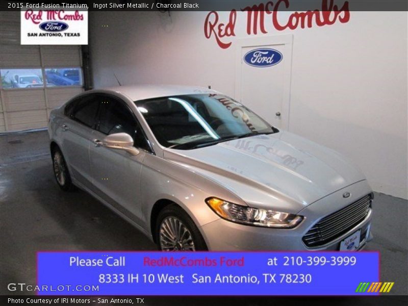 Ingot Silver Metallic / Charcoal Black 2015 Ford Fusion Titanium