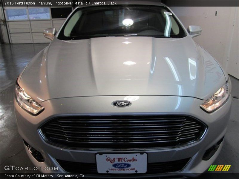 Ingot Silver Metallic / Charcoal Black 2015 Ford Fusion Titanium