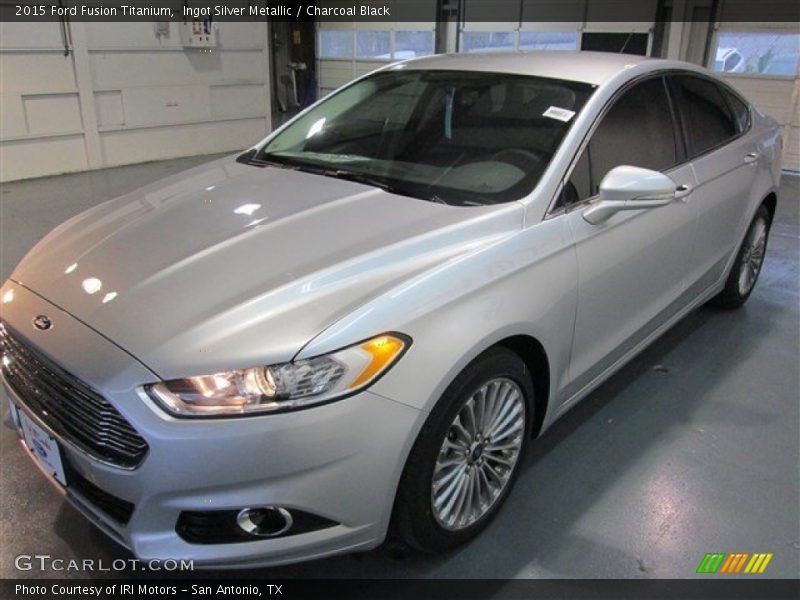 Ingot Silver Metallic / Charcoal Black 2015 Ford Fusion Titanium